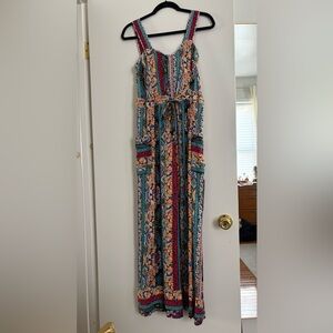 Anthropologie Multi-colored Sleeveless Jumpsuit